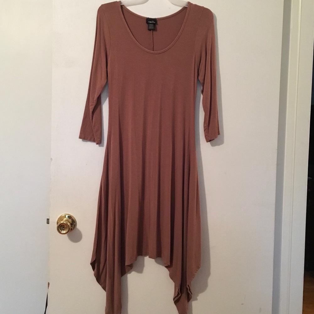 Brown dress. pairs perfectly with leggings!